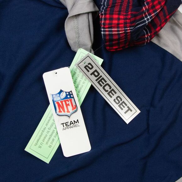 NFL New England Patriots Boys 2 Piece Long Sleeve Shirt Pant Sleep Set, XS (4/5) - Picture 4 of 5